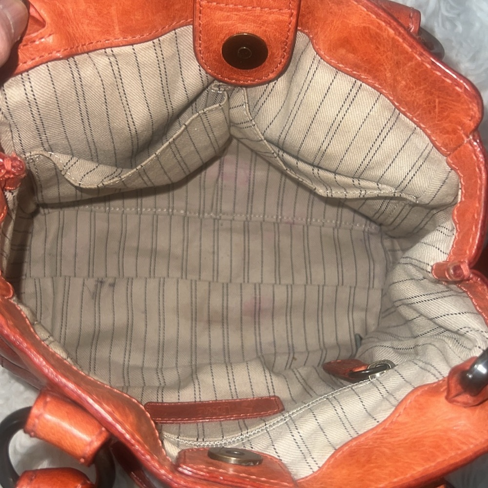 FRYE Melissa Burnt Orange Mini Crossbody Leather Handbag - Picture 9 of 14